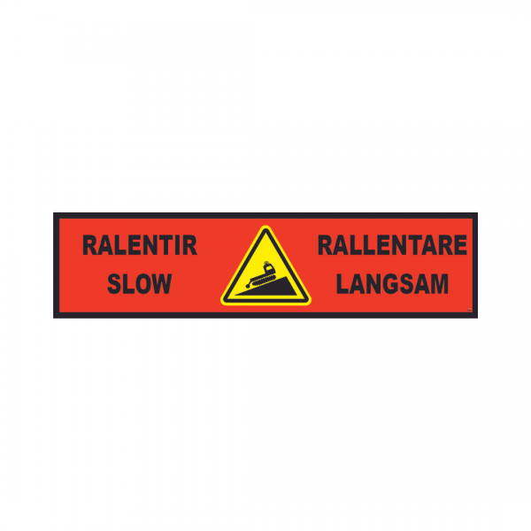 Banderole horizontale 2000X500 "RALENTIR" Damage FR-EN-IT-DE  # MONTEE BANH010-M
